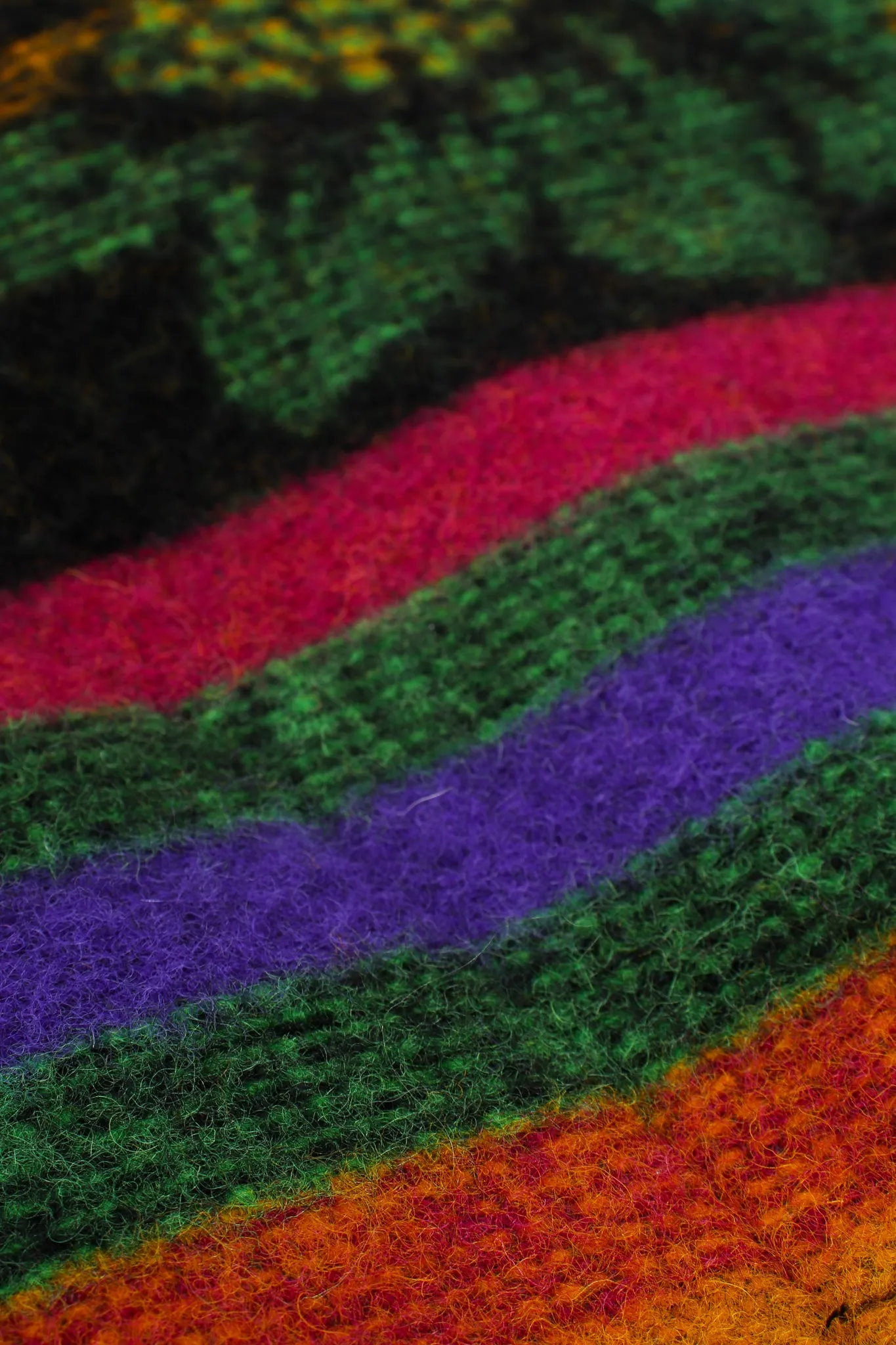 Wool Stripe Cocoon Coat