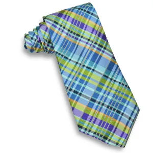 XMI Mens Plaid Platinum Tie