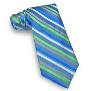 XMI Mens Stripe Platinum Tie