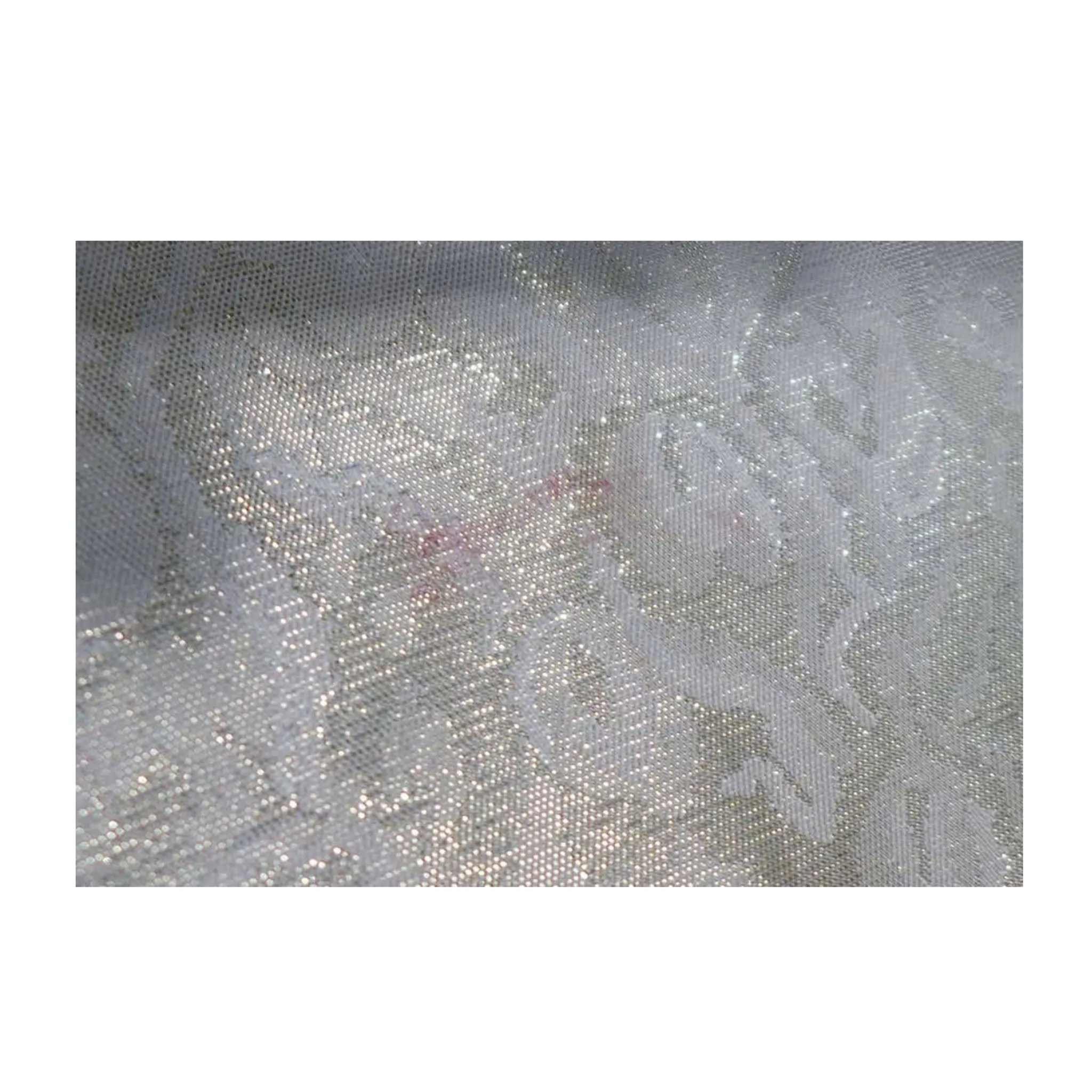 YVES SAINT LAURENT Champagne Metallic Silk Scarf