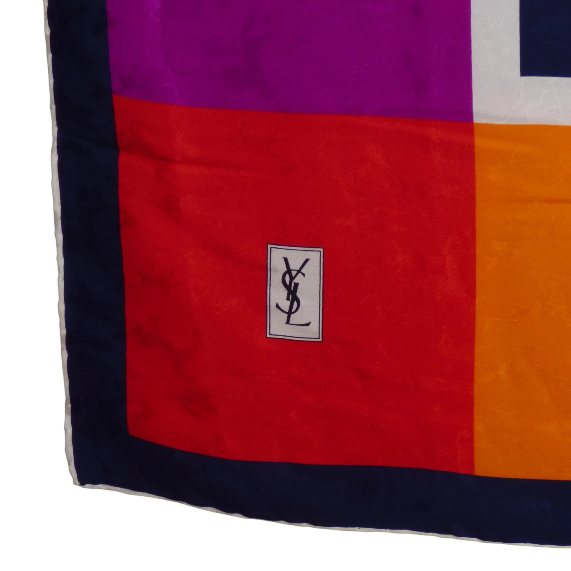 YVES SAINT LAURENT- Circus Print Silk Jacquard Scarf