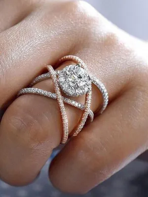 Zallure Creative Cross Pattern Zircon Ring